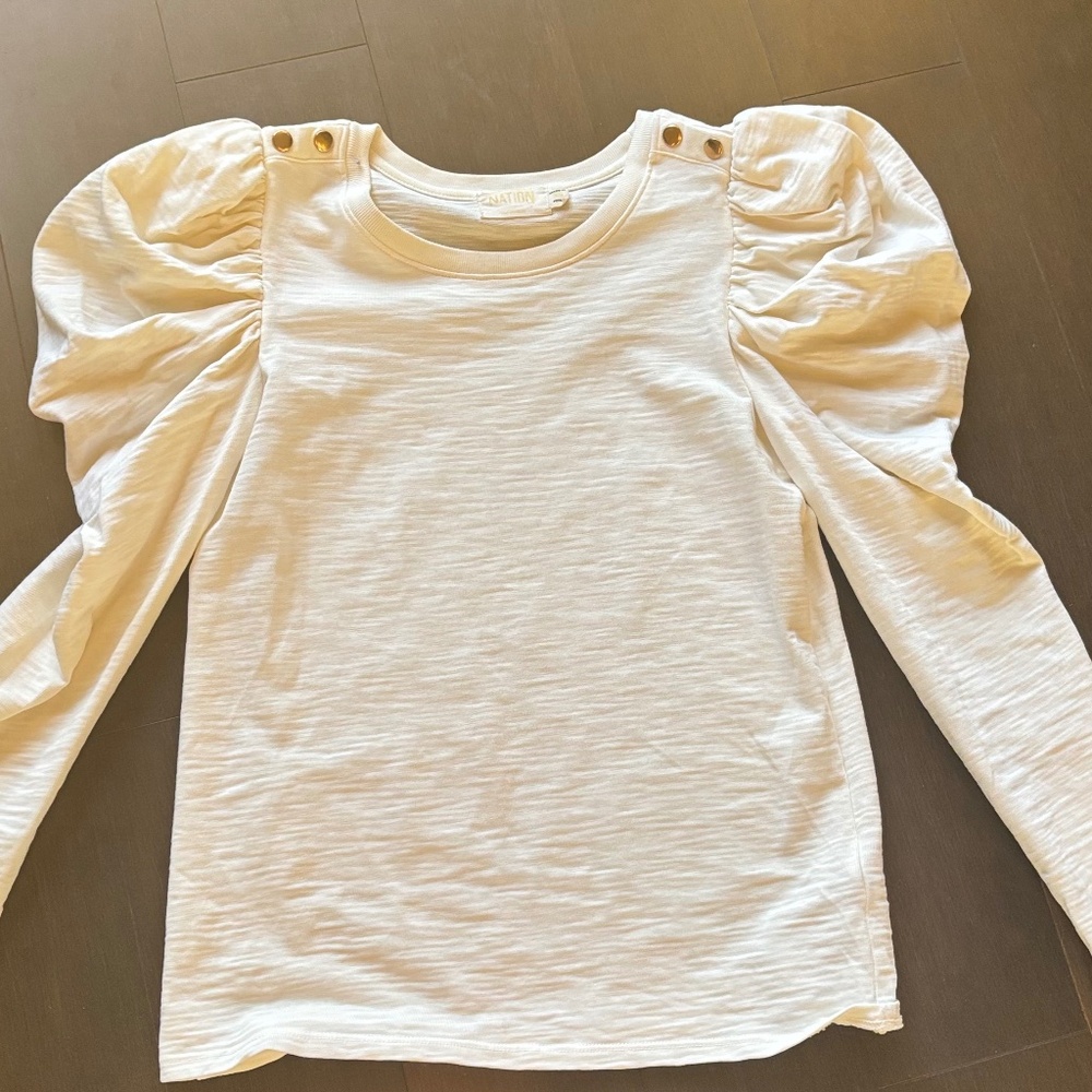 Nation puff sleeve top